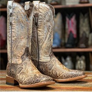 Women's Tanner Mark Cowboy Boots: MOCHA-CHINO 
Sz 10.5 TML207077